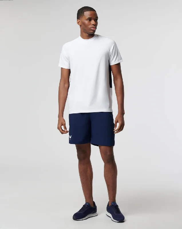 White Mesh Mixed Performance T-Shirt