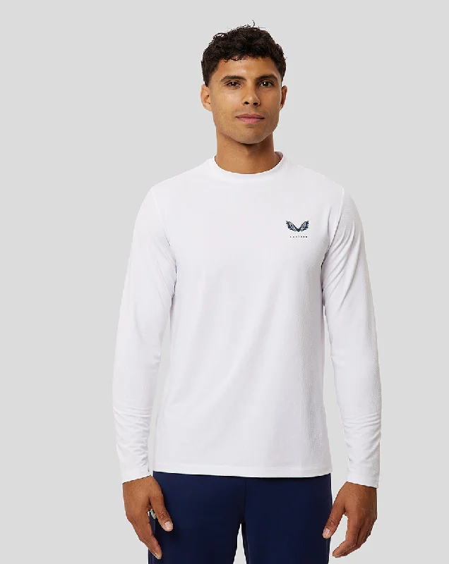 White Active Long Sleeve Training T-Shirt