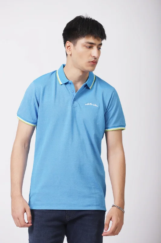 TWO TONE PIQUE POLO