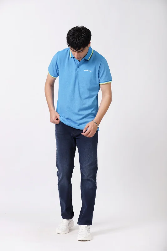 TWO TONE PIQUE POLO