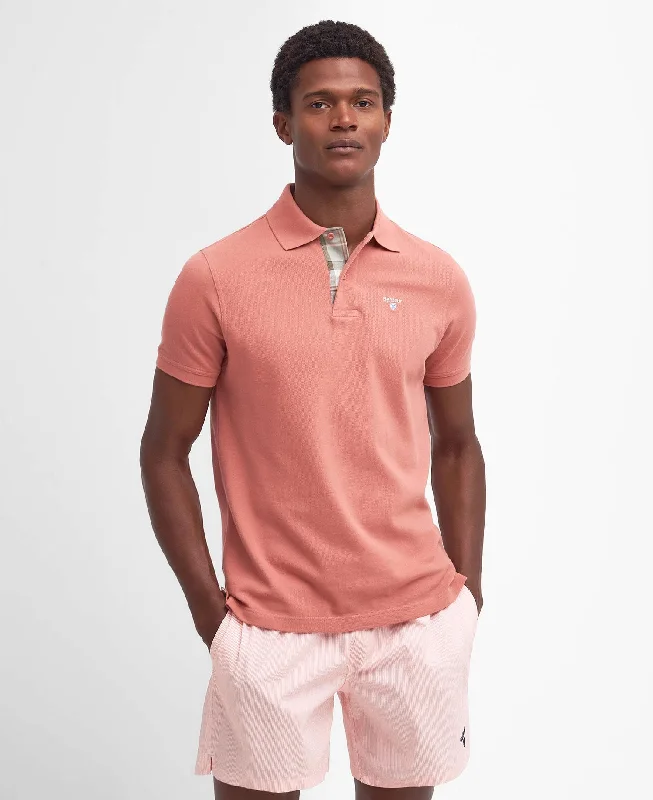 Barbour - Tartan Pique Polo, Pink Clay