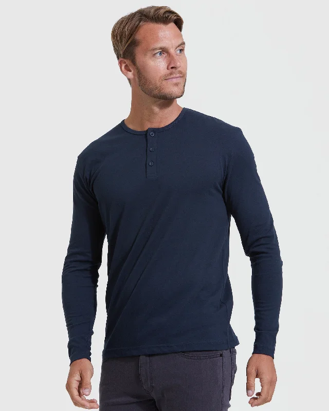 Classic Long Sleeve Henley 3-Pack