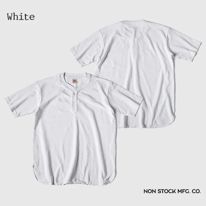 Collarless Baseball Jersey Men's Polo Shirts - Short Sleeved