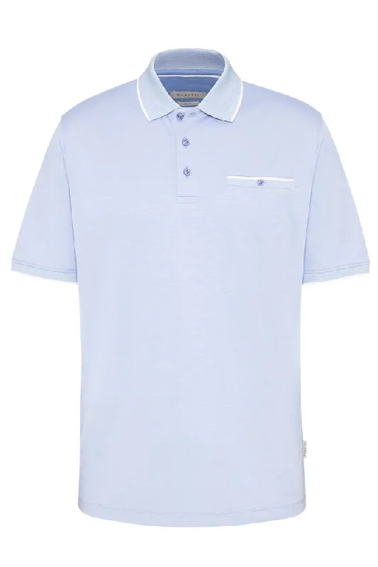 Bugatti - 3XL - Light Blue Functional Polo