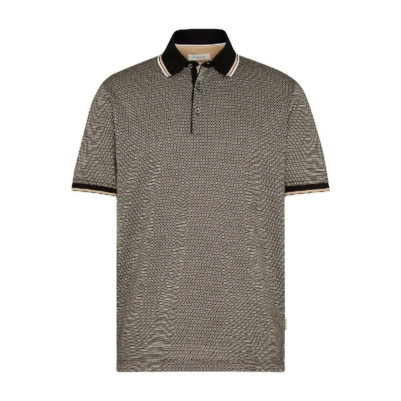 Bugatti -  Patterned Polo Shirt, Beige