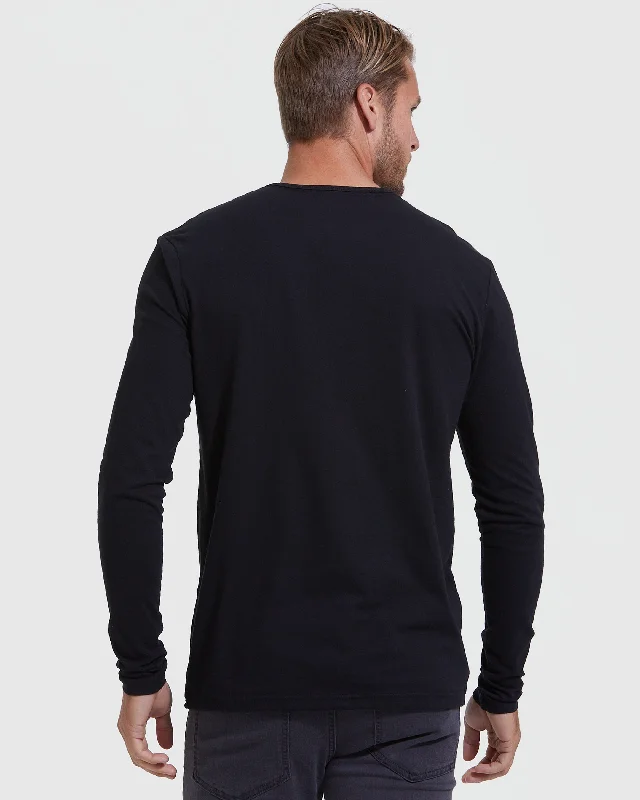 Dark Tones Long Sleeve Henley 3-Pack