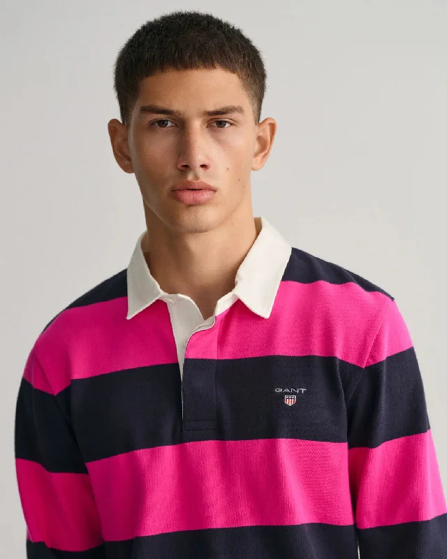 GANT - Barstripe Heavy Rugger, Hyper Pink