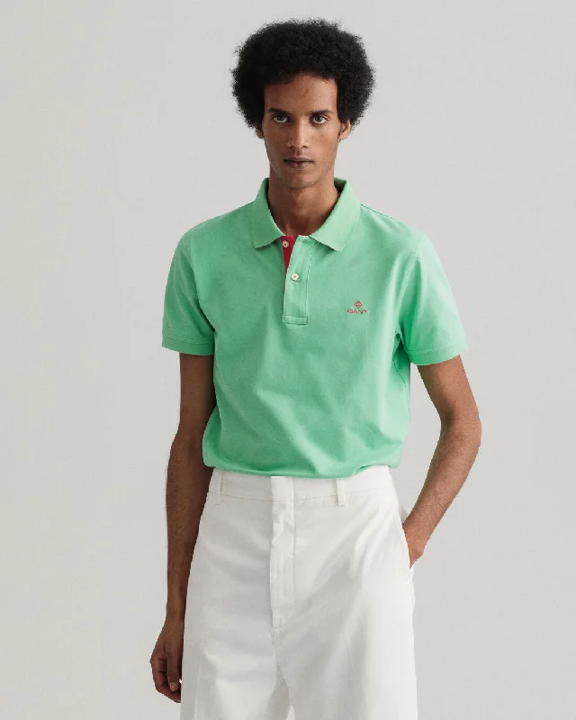 GANT - Contrast Collar Pique Polo, Absinthe Green (Only M)