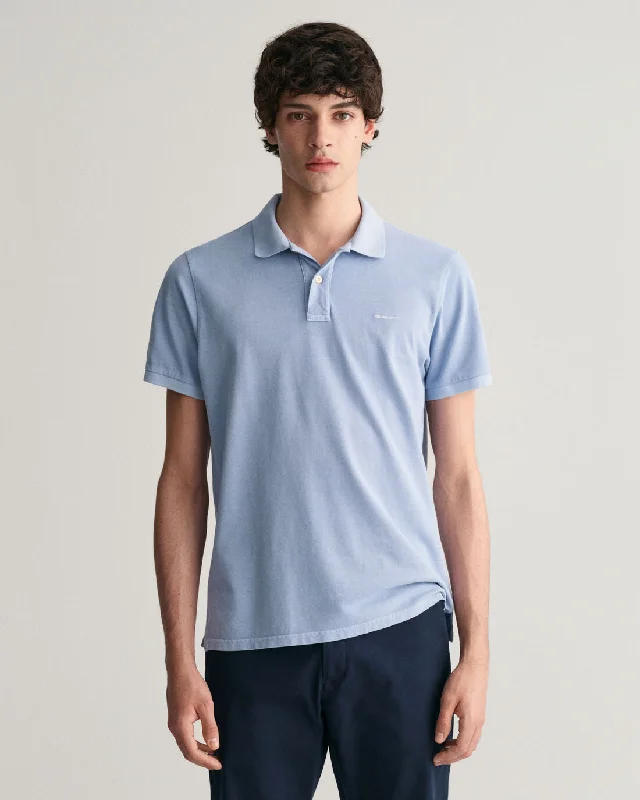 GANT - Sunfaded Pique SS Rugger, Dove Blue Polo (XL only)