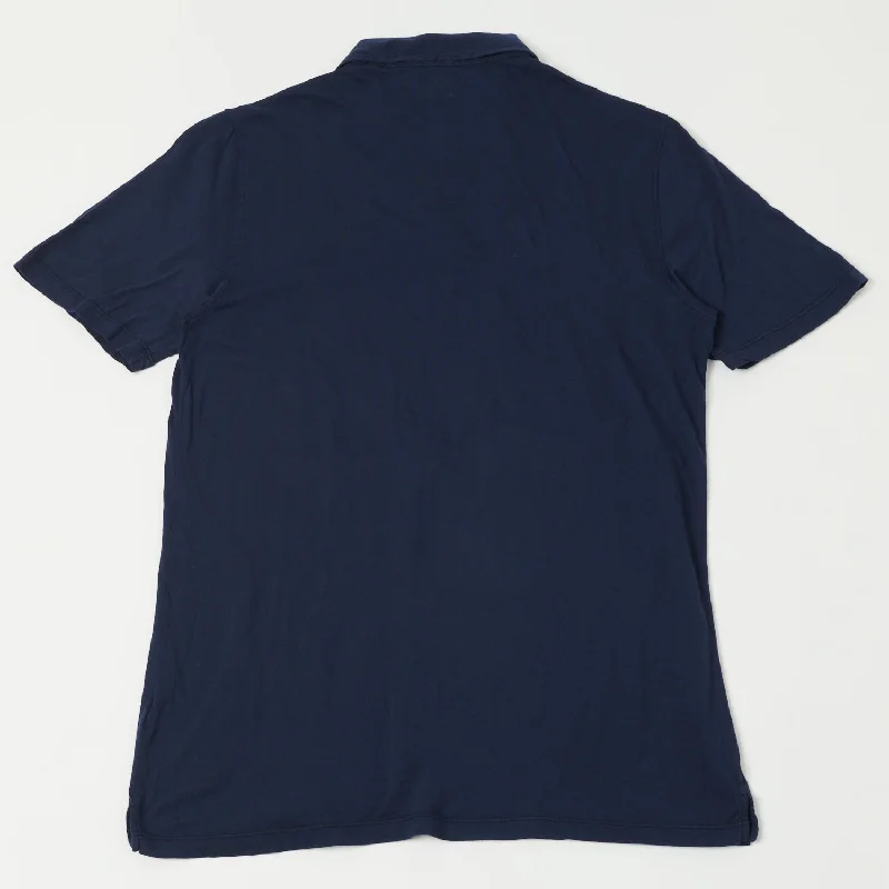 Hartford AZ65301 Light Cotton Jersey Short Sleeve Polo - Navy