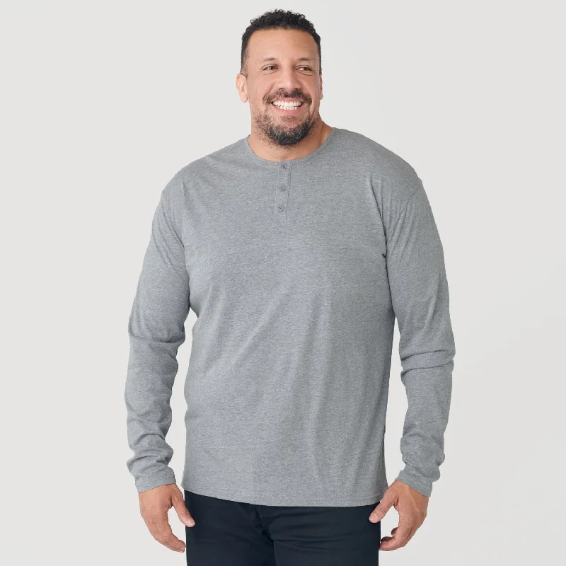 Heather Gray Long Sleeve Henley