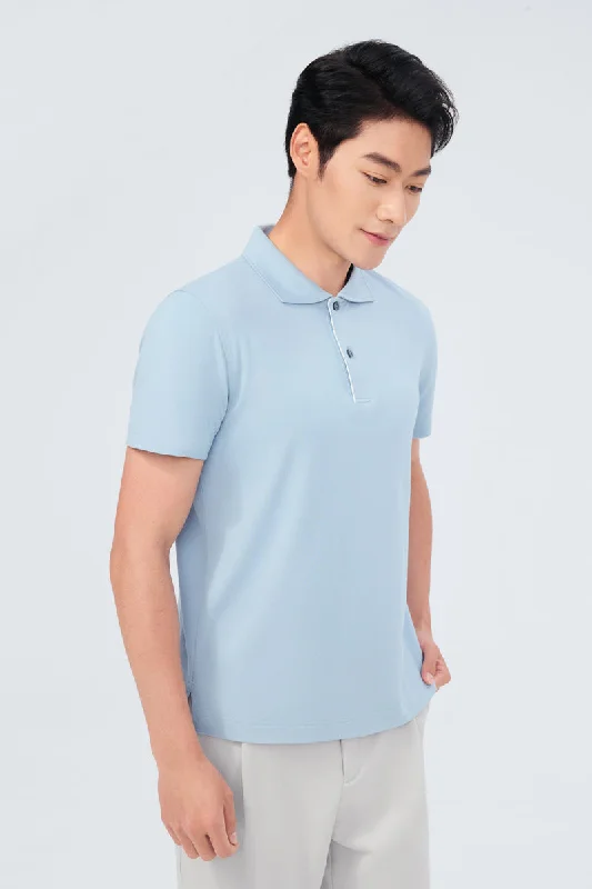 InstantCool Pique Polo | Grey Blue BLE251