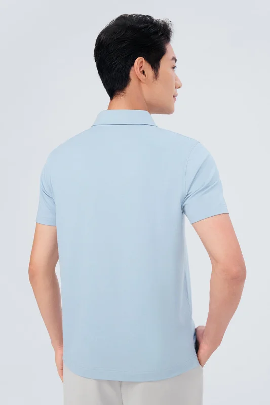 InstantCool Pique Polo | Grey Blue BLE251