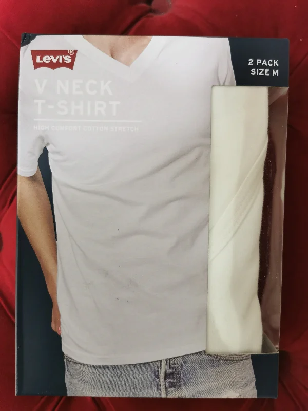 Levis - 2 Pack, V Neck T-Shirt, White