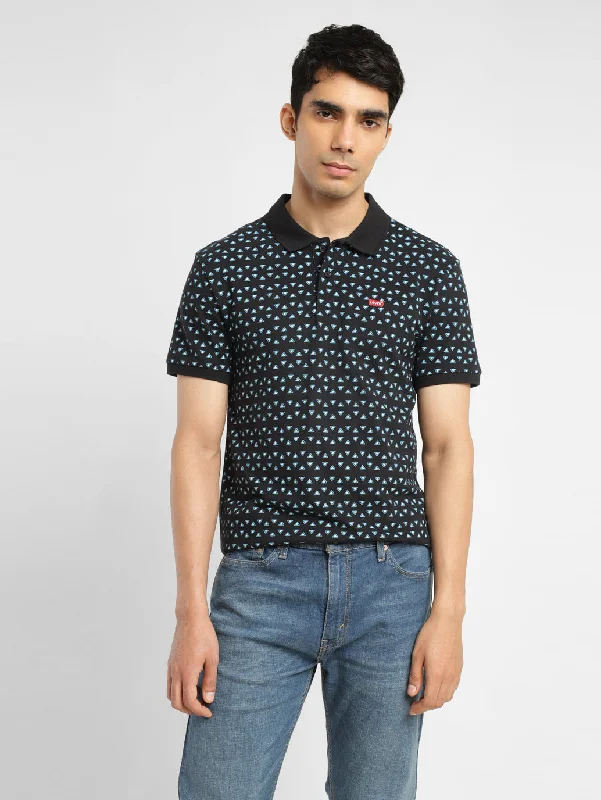 Men's Geometric Polo T-shirt