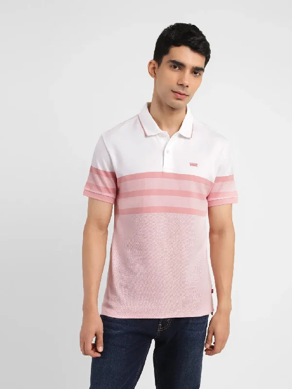 Men's Colorblock Slim Fit Polo T-shirt