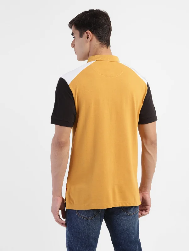 Men's Colorblock Slim Fit T-shirt Yellow