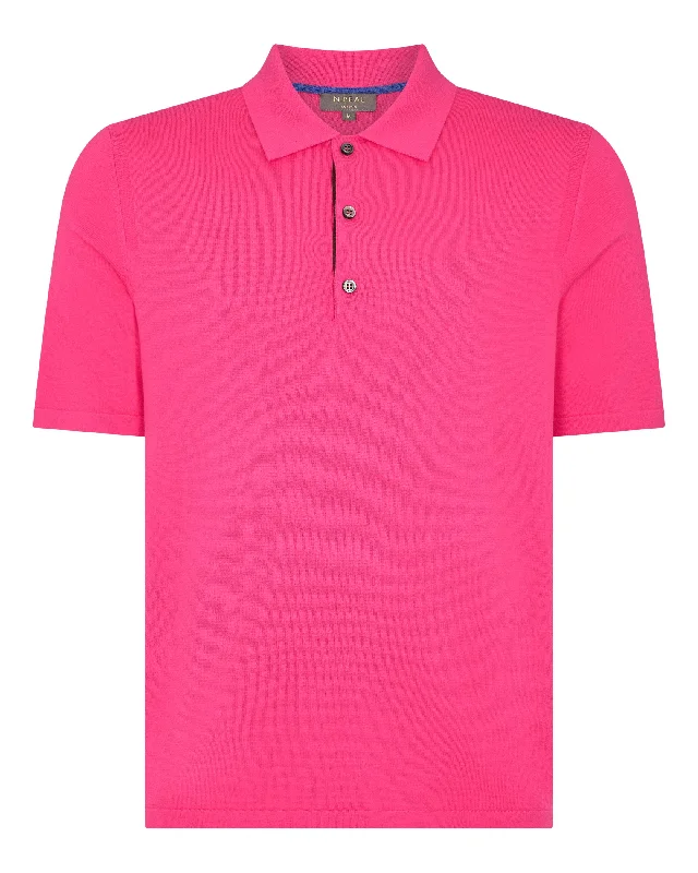 Men's Rock Polo Cotton Cashmere T-Shirt Crush Pink