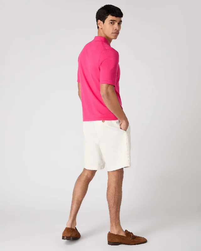 Men's Rock Polo Cotton Cashmere T-Shirt Crush Pink