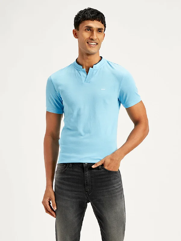 Men's Solid Slim Fit Polo T-Shirt