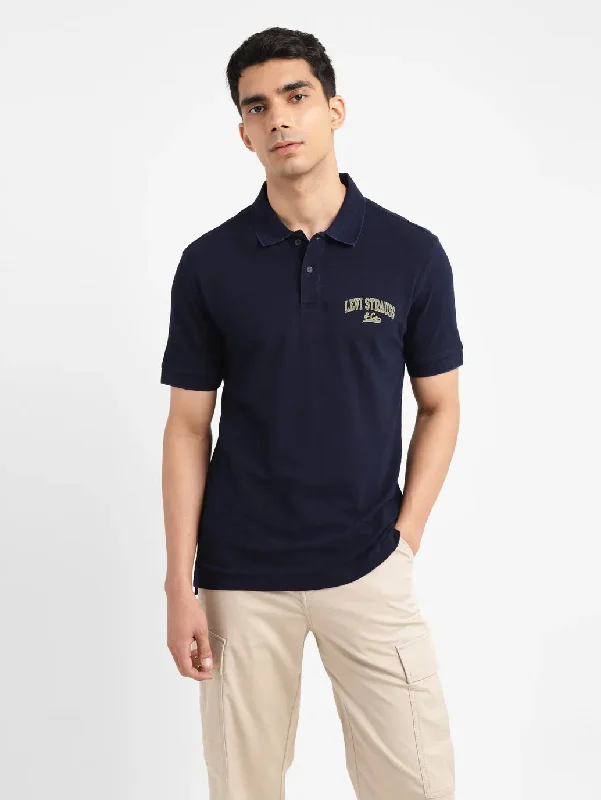 Men's Solid Slim Fit Polo T-shirt