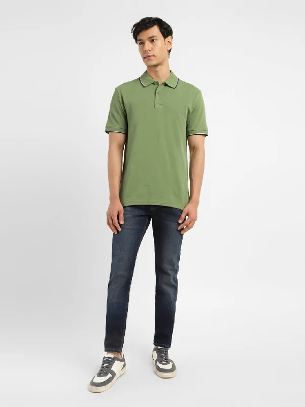 Men's Solid Slim Fit Polo T-shirt