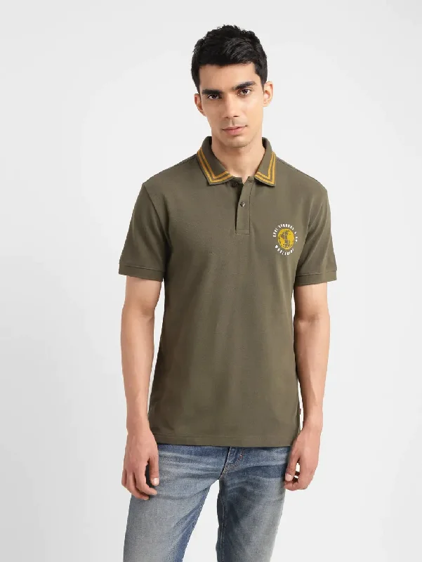 Men's Solid Slim Fit Polo T-shirt