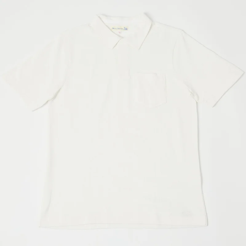 Merz b. Schwanen 2PKPL Pocket Polo Shirt - White