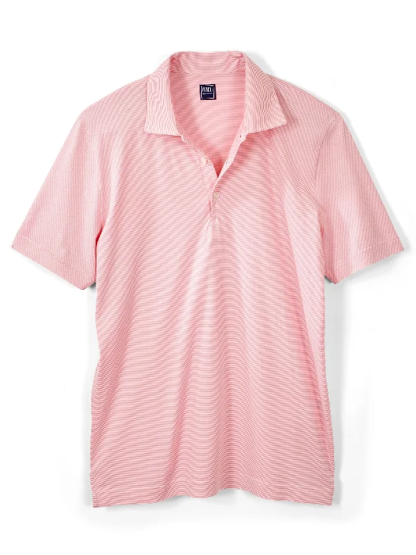 Mini Stripe Cotton Polo Shirt