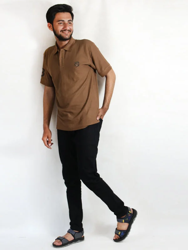 MTS60 AM Men's Polo T-Shirt Light Brown