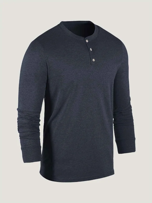 Navy Long Sleeve Henley