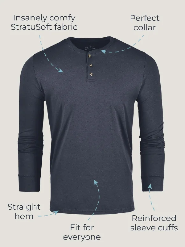 Navy Long Sleeve Henley