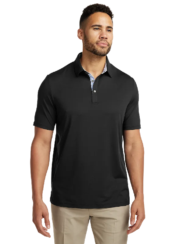 Performance Blend Three Button Polo - Black