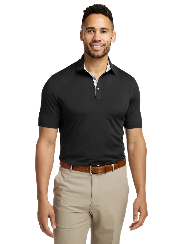 Performance Blend Three Button Polo - Black