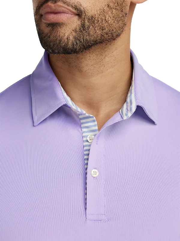 Performance Blend Three Button Polo - Light Purple