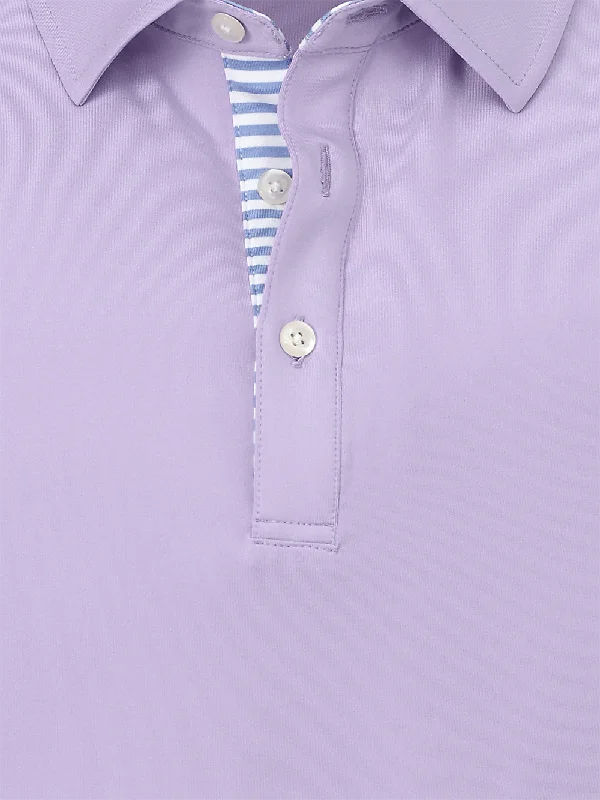 Performance Blend Three Button Polo - Light Purple