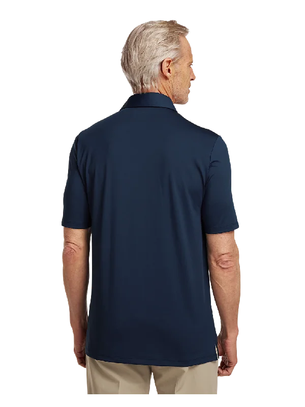 Performance Blend Three Button Polo - Navy