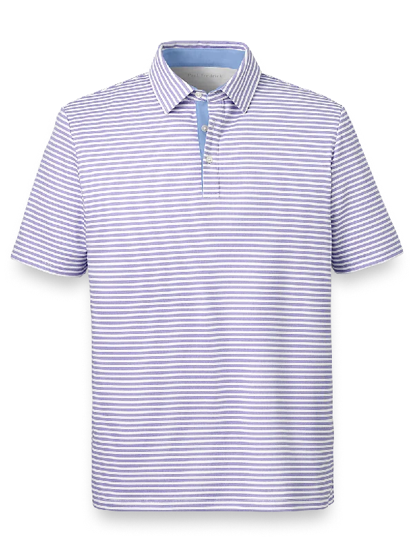 Performance Blend Three Button Polo - Purple