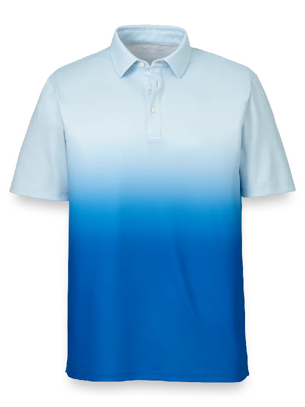 Performance Blend Three Button Polo - Blue