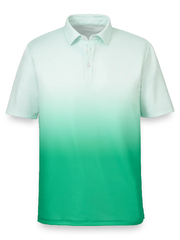 Performance Blend Three Button Polo - Green