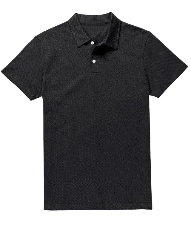 Heather Charcoal Grey Polo T-Shirt