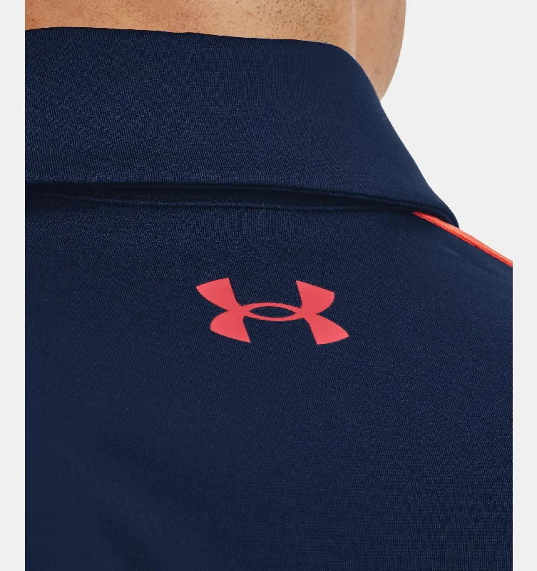 Under Armour - UA T2G Blocked Polo, Navy, Red (XL Only)