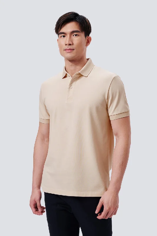 VISDRY™ Pique Polo | Beige BGE014