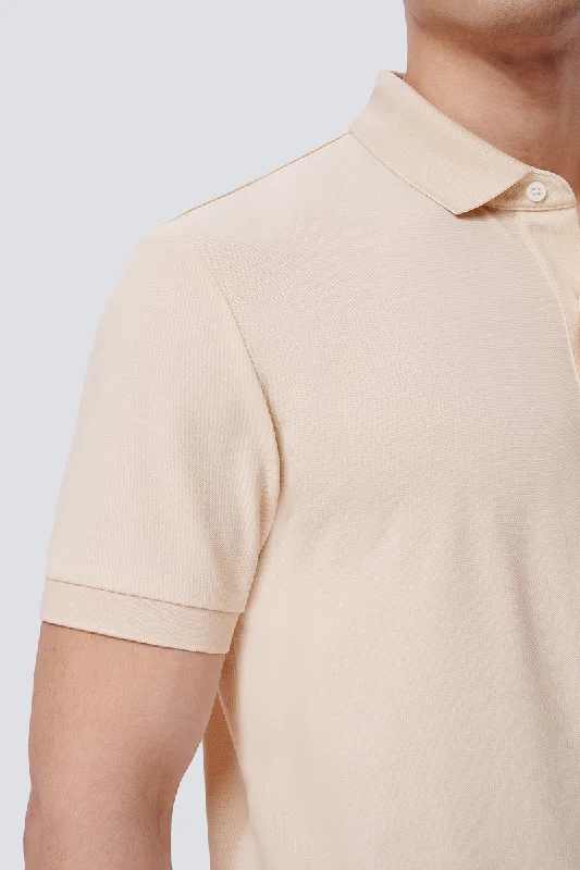 VISDRY™ Pique Polo | Beige BGE014