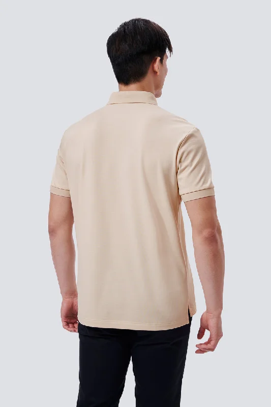 VISDRY™ Pique Polo | Beige BGE014