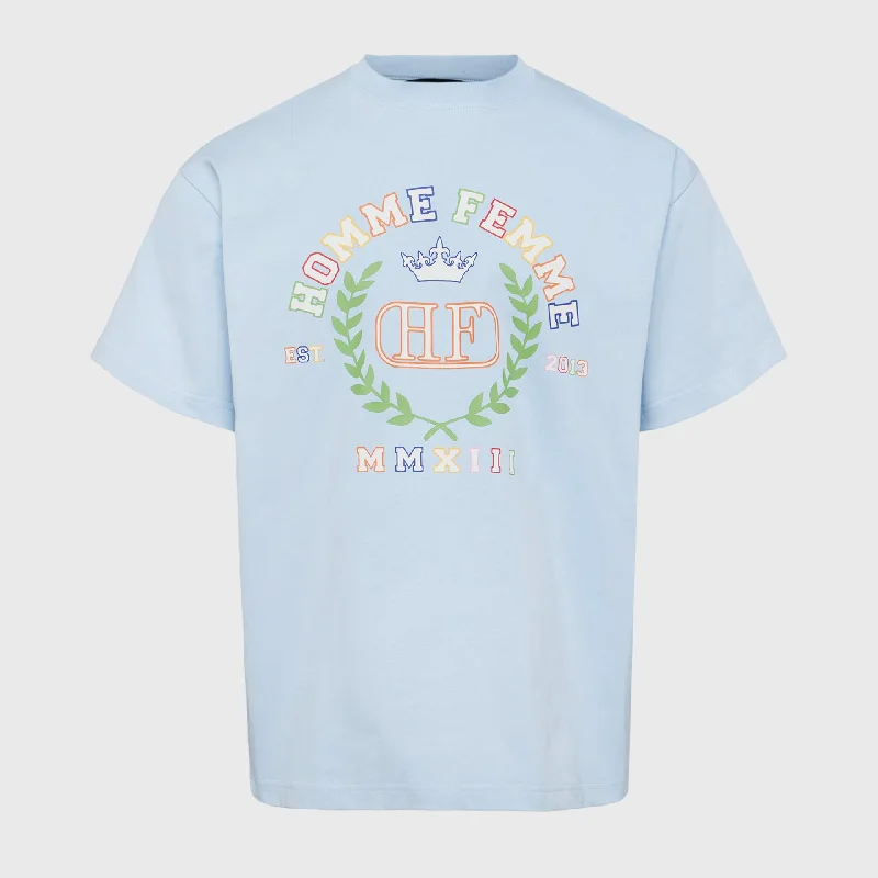 10 Year Crest Tee Sky Blue