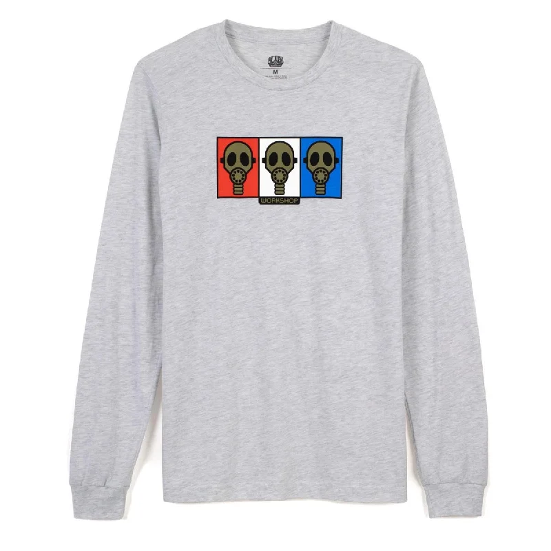 Alien Workshop Gas Mask Long Sleeve T-Shirt - Heather Gray