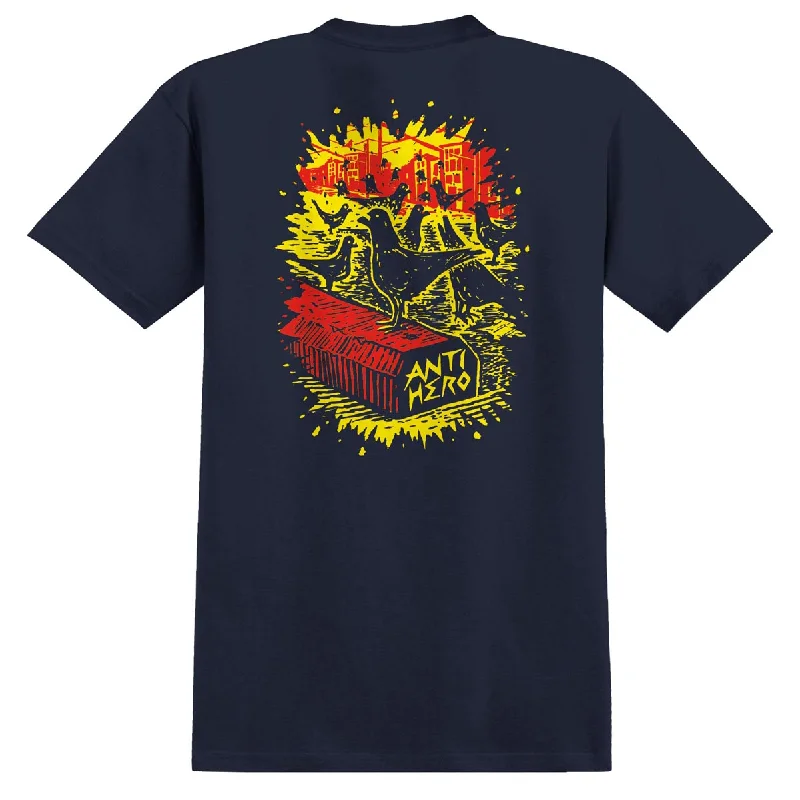 Anti-Hero Curb Pigeon T-Shirt - Navy