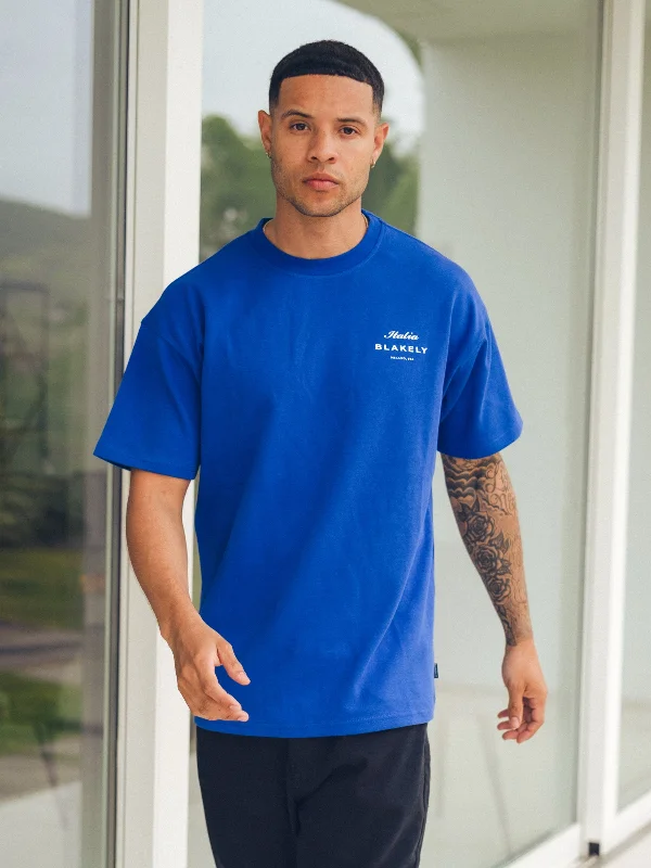 Italia Relaxed T-Shirt - Cobalt Blue