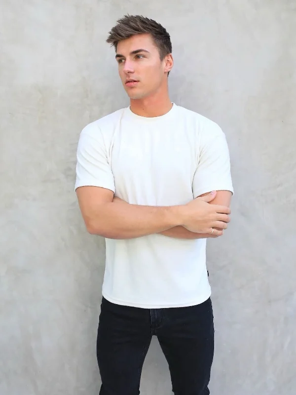 Soft Textured T-Shirt - Off White